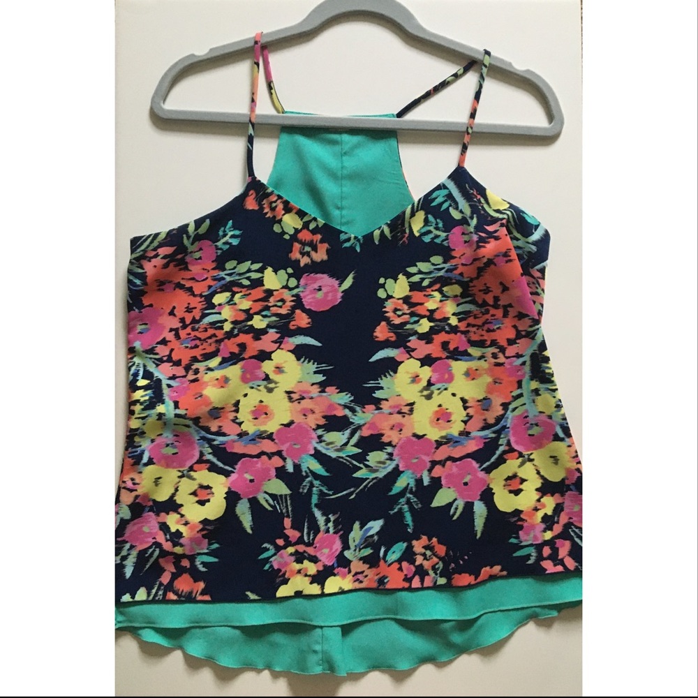 Floral Reversible Sleeveless Tank Top size Medium - Picture 5 of 6
